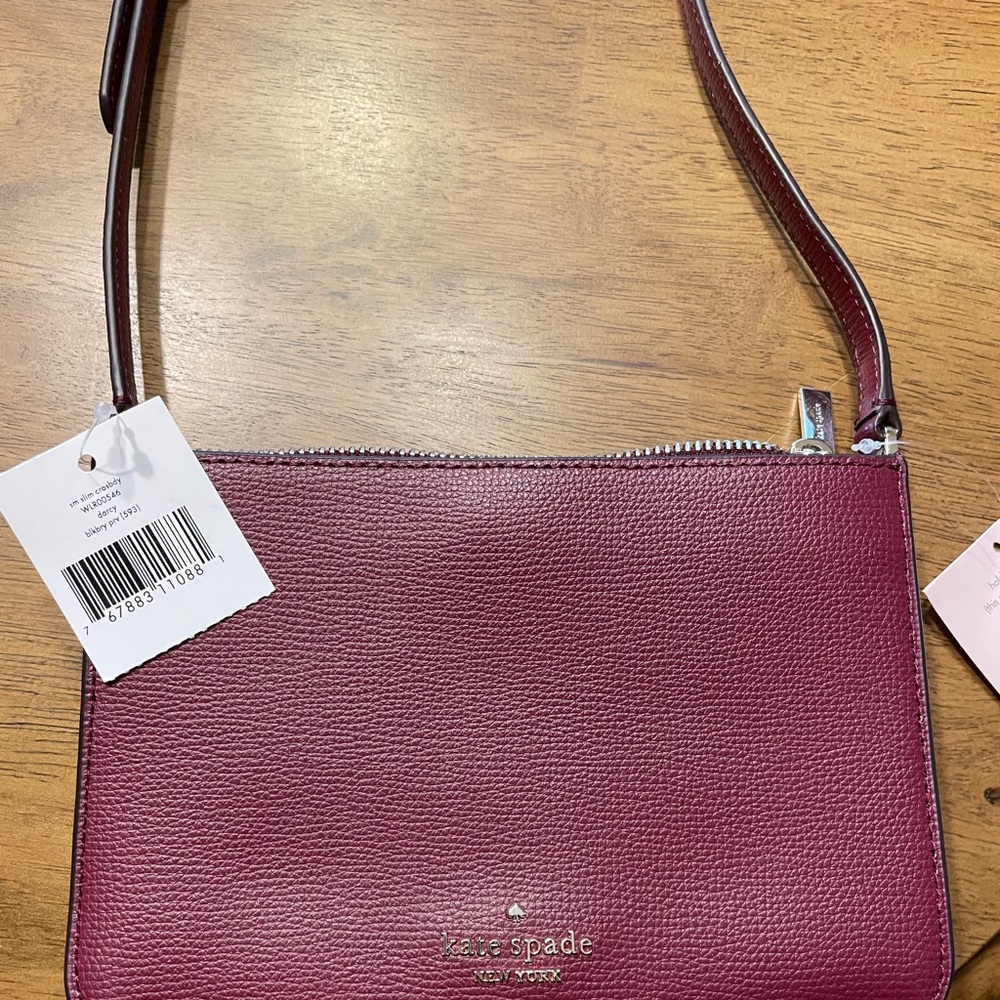 Kate Spade Darcy small slip crossbody, Blackberry